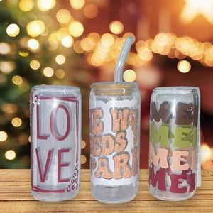 24oz Glass Tumbler “Love”